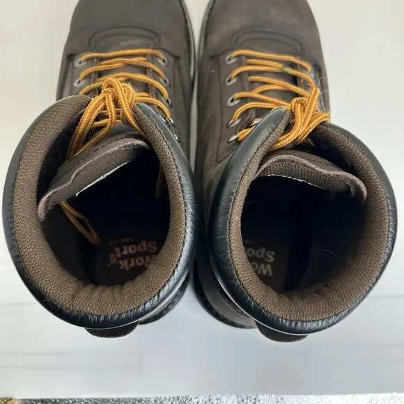 Work n Sport 6” Work Boots Mens Sz 11EE Brown Leather Soft Toe Thorogood Soles - Picture 8 of 9